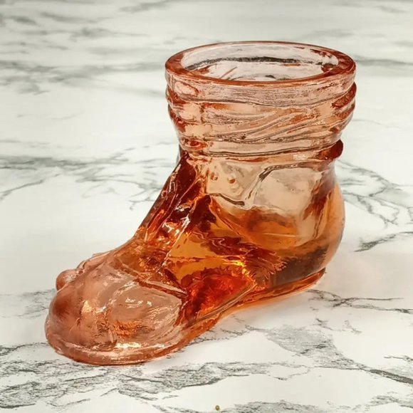 Degenhart Glass Hobo Boot Trinket Paperweight Toothpick Vtg - Picture 3 of 9